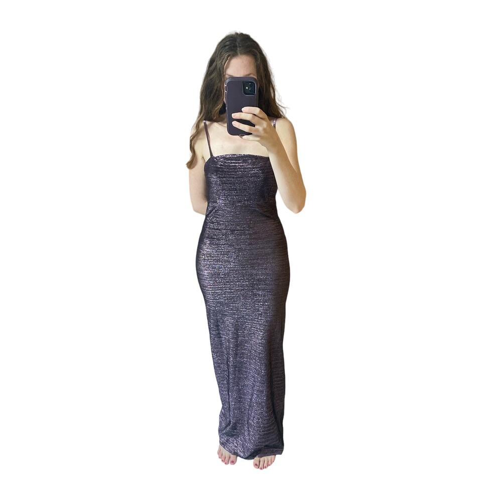 Vintage 90’s Purple Shimmer Long Gown